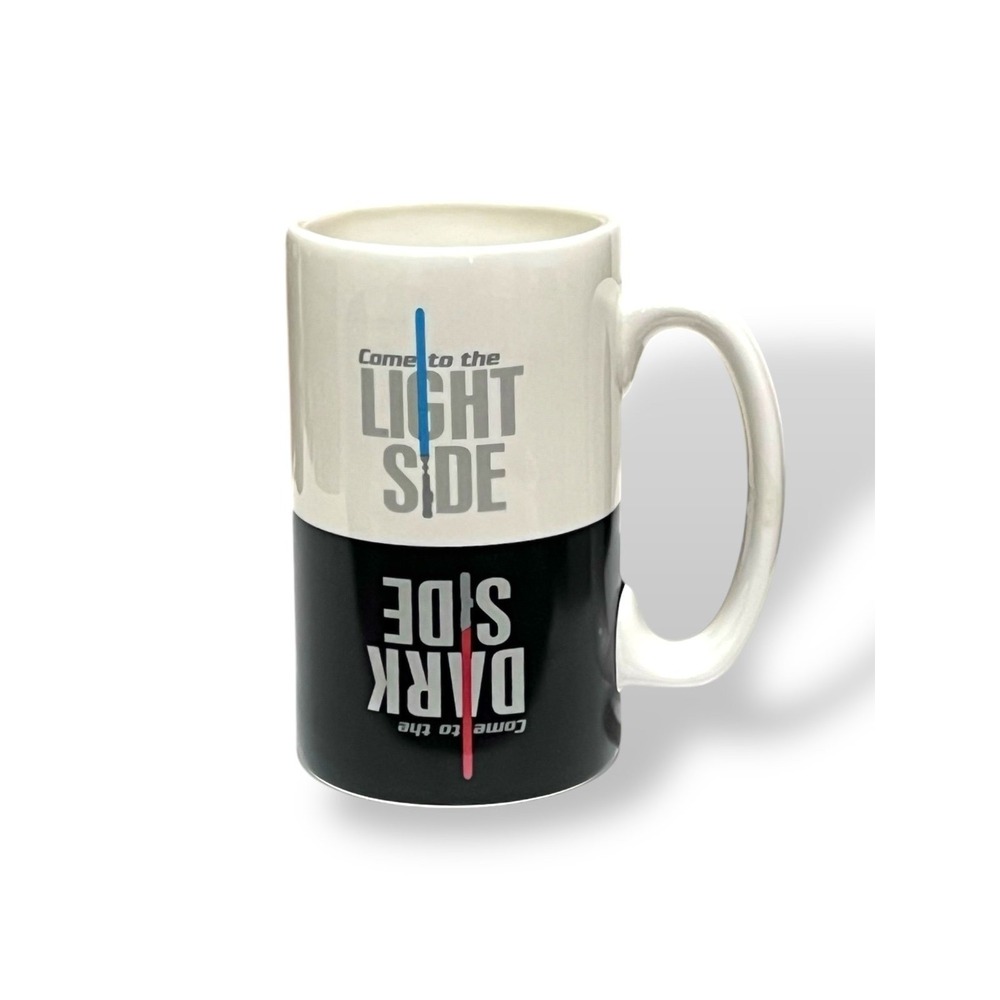 RARE Star Wars Hallmark Light Side Dark Side Double-Sided Flip Coffee‎ Mug Cup